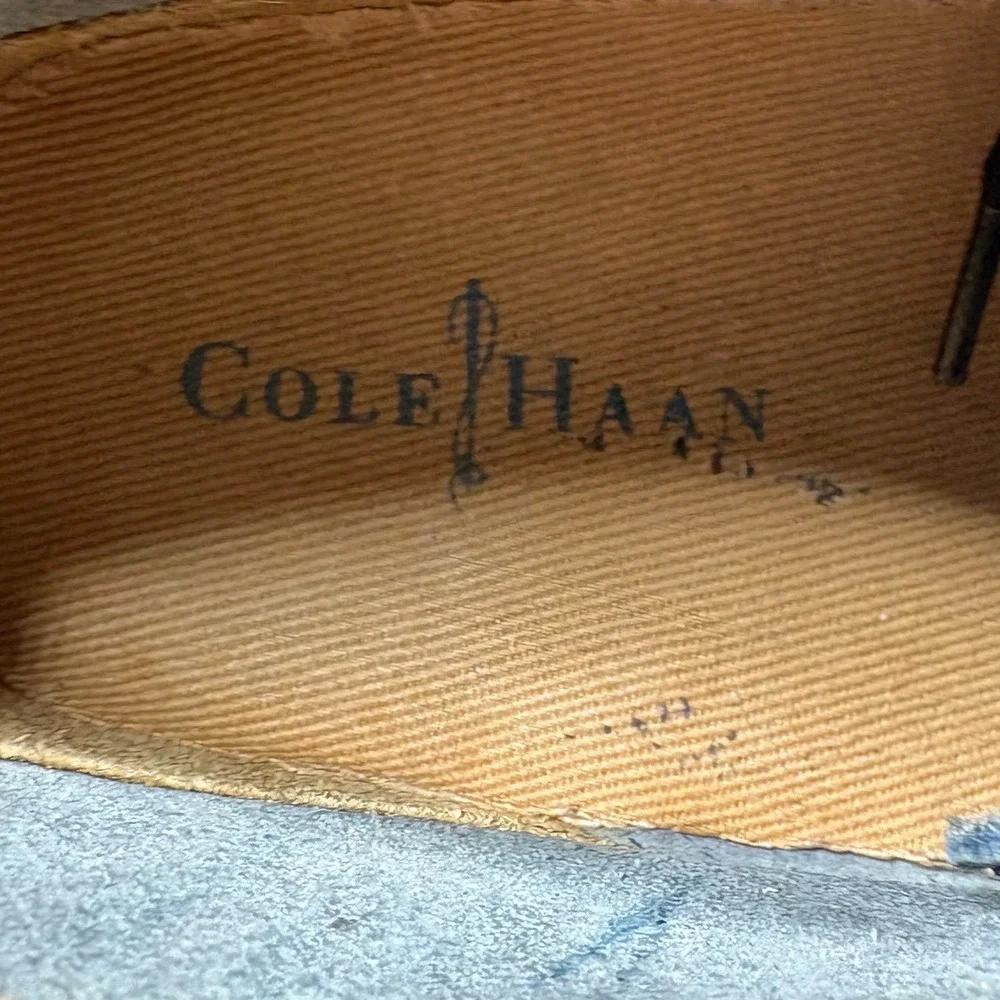 Cole Haan Men Chukka Boot Navy Pebbled Leather 12 Classic Preppy C12272